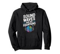 Sound Waves Are My Equations Headphones Brain Art Felpa con Cappuccio