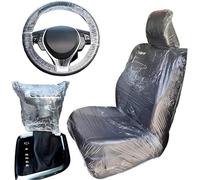 Sound Way - 20 Pezzi x Protezione per Auto monouso in plastica USA e Getta, coprisedile, coprivolante, Copri Cambio per Garage Officina Meccanico Proteggi seggiolini