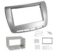 Sound Way Kit di Montaggio per autoradio 1/2 DIN Supporto Mascherina e Plancia Radio Compatibile con Lancia Delta Colore Grigio Silver