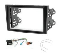 Sound Way Kit di Montaggio per autoradio 2 DIN Supporto Mascherina Radio Compatibile con Opel Astra, Antara, Corsa, Zafira Nero