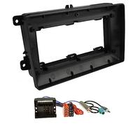 Sound Way Kit Montaggio Adattatore Autoradio 9" Pollici Compatibile con Volkswagen, Seat e Skoda | Mascherina Autoradio Nero con Adattatore Antenna e Cavo ISO | Misure Autoradio: 230x130 mm