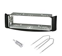 Sound Way Kit Montaggio Adattatore Autoradio, Mascherina 1 DIN / 2 DIN Compatibile con Smart ForTwo 1998-2007 con plancia Metallica Colore Nero