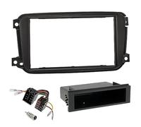 Sound-Way Kit Montaggio Adattatore Autoradio, Mascherina 1 DIN / 2 DIN Compatibile con Smart Fortwo 451 Facelift 2010-2015