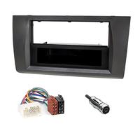 Sound Way Kit Montaggio Autoradio 2 DIN, Mascherina Doppio DIN con Cassetto, Cavo Adattatore ISO, Adattatore Antenna, Compatibile con Suzuki Swift 2004-2010