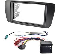 Sound Way Kit Montaggio Autoradio, Mascherina 2 DIN Adattatore, Adattatore Antenna, Connettore ISO Compatibile con Seat Ibiza 2008-2015