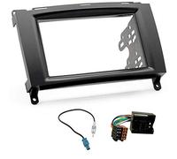 Sound-Way Kit Montaggio Autoradio, Mascherina 2 DIN, Staffe di Montaggio, Adattatore Connettore ISO, Adattatore Antenna Compatibile con Mercedes Benz Classe A e B, Vito, Viano, Volkswagen