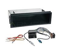 Sound-way Kit Montaggio Autoradio, Mascherina Cassetto 1 DIN, Cavo Adattatore Connettore ISO, Adattatore Antenna Fakra, compatibile con Volkswagen Lupo, Fox, T5, Passat, Golf IV