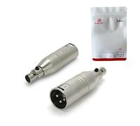 Sound X Pro - Set di 2 adattatori Mini XLR femmina a XLR maschio 3 pin - Connessione audio professionale per microfoni e strumenti - Alta qualità e affidabilità - Ideali per studi di registrazione