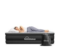 SoundAsleep Dream Series Materasso ad aria di lusso con tecnologia ComfortCoil e pompa ad alta capacità integrata, per casa e campeggio, doppia altezza, regolabile, gonfiabile, portatile, king size