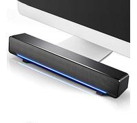 Soundbar cablato USB, soundbar stereo da 3,5 mm lettore musicale Bo?Te audio surround basso per computer portatile da scrivania TV Smartphone Tablet PC MP3 MP4, altoparlante portatile (nero)