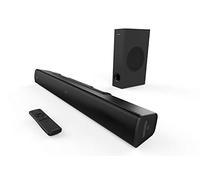 Soundbar Creative Stage V2 2.1 160W con subwoofer, Clear Dialog e Surround di Sound Blaster, Bluetooth 5.0, TV ARC, ingresso ottico e audio USB, con montaggio a parete, bassi e alti regolabili, per TV