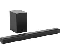 GRUNDIG 2.1 Soundbar DSB 991 SW, con subwoofer, Slim Design, potenza di uscita 90 Watt, connessione wireless, Bluetooth 5.4, HDMI (ARC-CEC), USB, ingresso ottico e Aux, nero