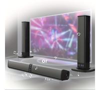 Soundbar Livrdious da 20 W rimovibile per TV con Bluetooth/AUX, compatibile con PC/gaming/proiettori, sistema audio surround in offerta.