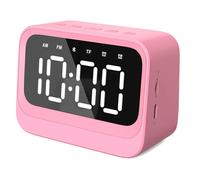 Soundbar portatile con doppio orologio, supporto per scheda TF, wireless, rosa
