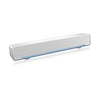 Soundbar, Soundbar stereo con cavo USB Soundbar stereo 3D con luce respiratoria a LED blu per altoparlanti TV/home theater, giochi, proiettori, 12 pollici