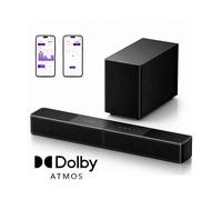 SOUNDBAR + SUBWOOFER ULTIMEA Poseidon M70 3.1.2 Soundbar con Dolby Atmos e Subwoofer Wireless da 5,25", Controllo APP, Sistema Audio Surround 3.1.2 canali con Dolby Atmos, Potenza Max 312 W, Nero
