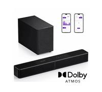 SOUNDBAR + SUBWOOFER ULTIMEA Poseidon M70 3.1.2 Soundbar Dolby Atmos con Subwoofer Wireless da 5,25", Controllo APP, Sistema Audio Surround 3.1.2 canali con Dolby Atmos, Potenza Max 312 W, Nero