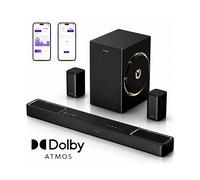 SOUNDBAR + SUBWOOFER ULTIMEA Skywave F40 Boom - 5.1.2 Soundbar con Dolby Atmos e Controll APP, 6.5" Subwoofer, 3.1.2 Sistema di Altoparlanti, Potenza Max 460 W, Nero
