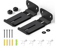 Soundbar supporto da parete con tamponi anti-graffi in schiuma per Samsung, LG, Sony, Vizio, Bose, JBL e altri supporti Soundbar sotto la TV, profondità regolabile 10.4cm-16cm, tenere fino a 18kg