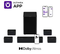 Soundbar surround ULTIMEA Poseidon D80 7.1 con Dolby Atmos, subwoofer wireless e 4 altoparlanti, sistema home theater con controllo APP