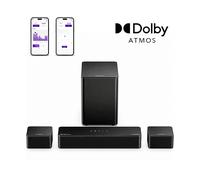 Soundbar ULTIMEA Poseidon M4T - 450W 5.1 Canali con Dolby Atmos, Subwoofer Wireless 5,25", Controllo APP Sistema di altoparlanti 5.1,, Nero