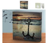 Soundbox 'Anker' sensore di movimento | 12 x 12 x 3,5 cm cartone plastica | rumore d'onda regolabile (1 ancora soundbox)