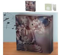 Soundbox 'Buddha', sensore di movimento, 12 x 12 x 3,5 cm, in cartone di plastica, suono meditazione, volume regolabile (1 x Soundbox Buddha)