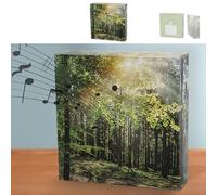 Soundbox "Forest" Sensore di Movimento | 12 x 12 x 3,5 cm Cartone Plastica | Volume del Canto degli Uccelli Regolabile (1 x Soundbox Forest)