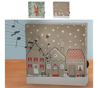 Soundbox 'Xmas' Set di 2 Soundbox X-Mas con sensore di movimento 12 x 12 x 3,5 cm cartone plastica musica natalizia regolabile (1 x Set di 2 Soundbox Xmas)