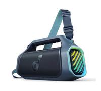 Soundcore Boom 2 Plus Cassa Bluetooth Potente per esterni, 140W, 2+2 canali stereo, BassUp 2.0, Bluetooth 5.3, 30W ricarica rapida, 20 ore di riproduzione, IPX7, luci RGB, USB-C, EQ personalizzata