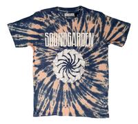 Soundgarden 'Logo Swirl' Maglietta Dip-Dye NUOVO E UFFICIALE
