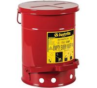 SoundGuard Steel Oily - Bin con coperchio azionato a pedale, 20 l, colore: Rosso