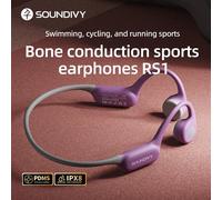 SOUNDIVY RS1 Auricolari a conduzione ossea Bluetooth Wireless Memoria da 32 GB IPX8 Auricolari sportivi per nuoto e corsa impermeabili