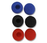 SOUNDLAB - Custodie per auricolari in schiuma, 3 paia (nero, rosso e giallo)