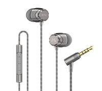SoundMAGIC E11C Auricolari Cablati 3,5mm, Micro, HiFi, Argento Scuro | Chiamate nitide, suono equilibrato, bassi ricchi, corpo alluminio, cavo resistente, vestibilità confort
