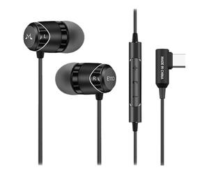 SoundMAGIC E11D Auricolari Tipo C HiFi Stereo Cuffie USB Type C con Microfono Isolamento Acustico e Bassi Potenti Compatibile con Dispositivi Android Nero