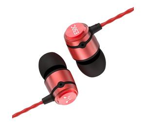 SoundMAGIC E50C Auricolari in-ear, Auricolari cablati con microfono, monitor HiFi, isolamento acustico, suono puro, vestibilità comoda, colore nero, rosso…
