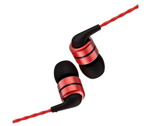 SoundMAGIC E80C Auricolari cablati con microfono HiFi Stereo Audiophile Auricolari Isolamento del rumore in Ear Cuffie Confortevole Fit Super Bass Nero Rosso