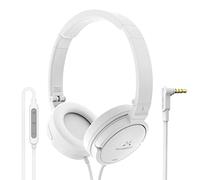 SoundMAGIC P22C On-Ear Headphones Portable Hi Fidelity Stereo Wired Lightweight Foldable Headphones with Microphone (P22Cwhite)