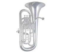 Soundman EUM-721S Euphonium completamente compensato in B, argentato, 4 valvole (3+1), completo di boccaglio, valigetta e accessori