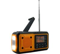 Soundmaster Kurbelradio DAB112OR, Pannello Solare, Batteria a Batterie, Luce LED