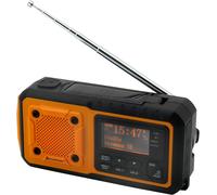 Soundmaster Kurbelradio DAB112OR, Pannello Solare, Batteria a Batterie, Luce LED