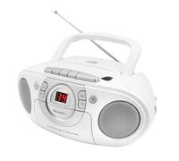 Soundmaster SCD5100WE - Lettore di cassette radio con lettore CD, colore: Bianco