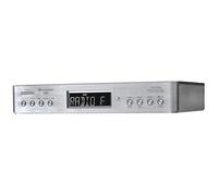 Soundmaster UR2045SI - Radio da cucina sottopensile con Radio DAB plus/FM-RDS, Ricezione Bluetooth, Funzione vivavoce, Luce di lavoro a LED, 20 stazioni preimpostate, Equalizzatore audio