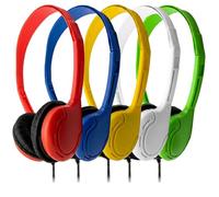 Soundnetic Cuffie stereo usa e getta per la scuola, con spina USB-C, cuscinetti auricolari in vinile e microfono in linea (confezione da 10)