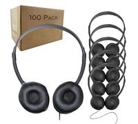 Soundnetic SN-313 - Confezione da 100 cuffie stereo per test di classe, con cuffie