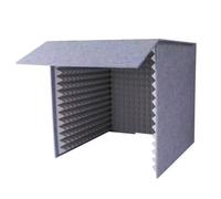 Soundproof Booth Acustica Pannello Fonoassorbente Schermo Antirumore Schermo per Microfono in Schiuma Lavora con Schiuma Piramidale E Pannelli in, Grigio, 80 80 80