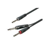 SOUNDSATION - Cavo adattatore (1 jack 6,3 stereo - 2 jack 6,3 mono/1,5 mt)