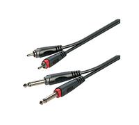 SOUNDSATION - Cavo adattatore (2 RCA maschio - 2 jack 6,3 mono/3 mt)