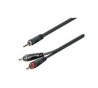 SOUNDSATION - Cavo adattatore (jack 3,5 stereo - 2 RCA maschio/3 mt)